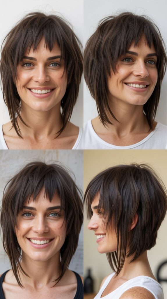 Long Bob with Shattered Bangs