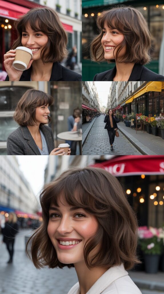 Layered Bob with French Girl Bangs