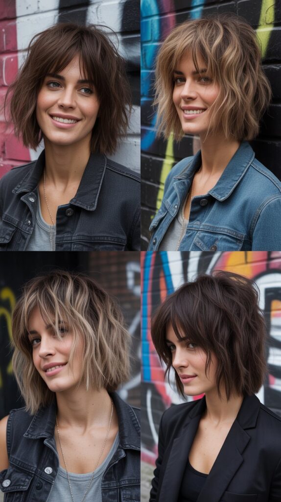 Shaggy Long Bob With Disconnected Front Layers