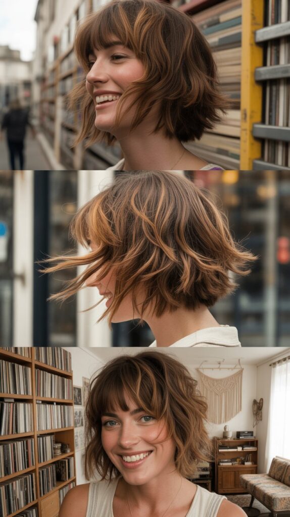 33 French-Inspired Bob Hairstyles With Fringe That Look Timeless 10 Shaggy Bob With Piecey Bangs