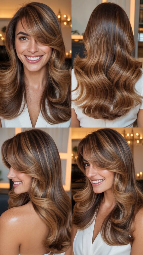 Side-Swept Layers with Center Back Shine