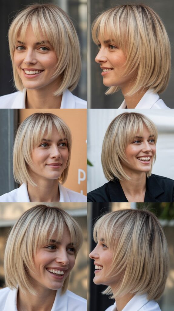 Blunt Ends with Piecey Side Bangs