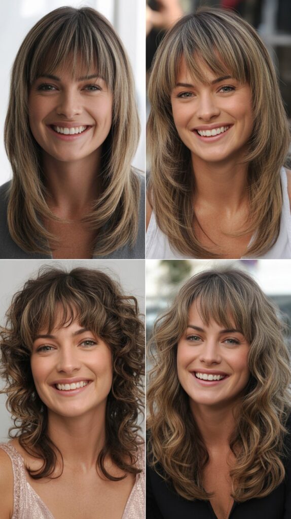 Dramatic Long Layers With Short Front Bangs