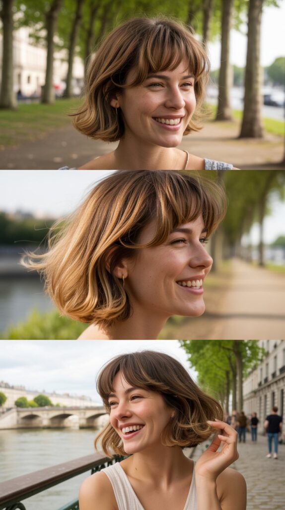 33 French-Inspired Bob Hairstyles With Fringe That Look Timeless 30 Textured Bob With Split Fringe