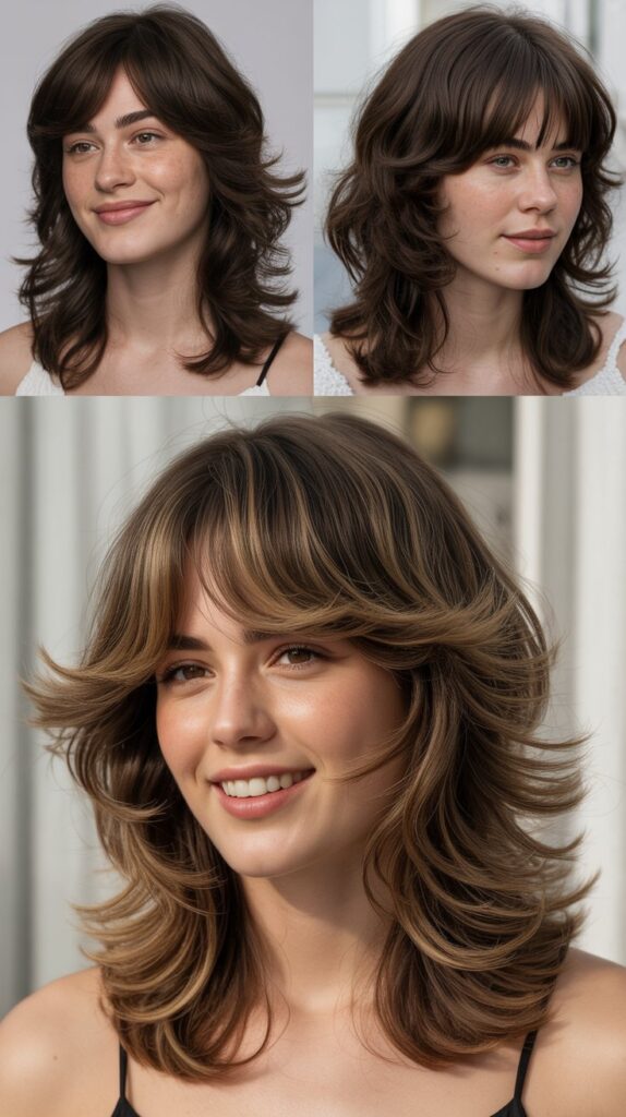 Long Layered Shag with Bangs