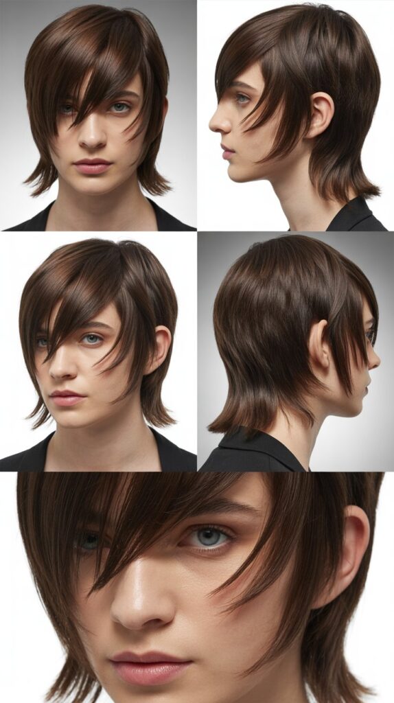 Angular Layers With Diagonal Bangs
