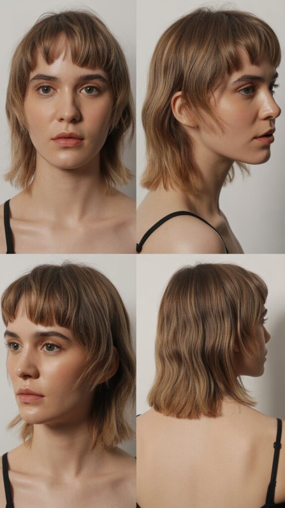 Medium Length with Asymmetrical Fringe