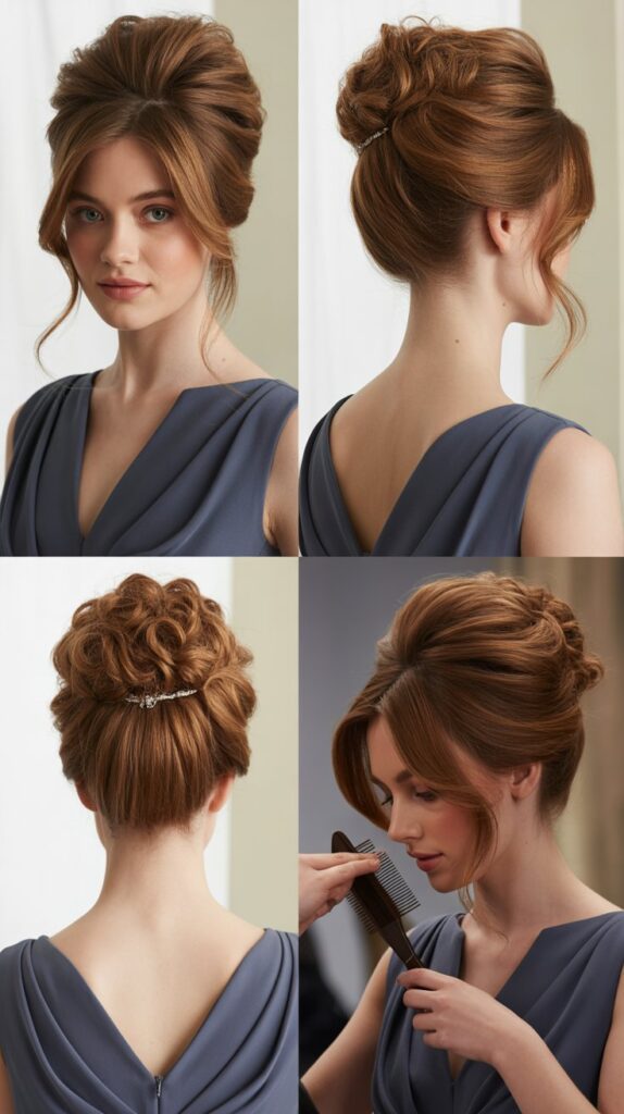 33 Elegant Formal Medium-Length Hairstyles Perfect for Special Occasions 4 Half-Up Half-Down with Volume