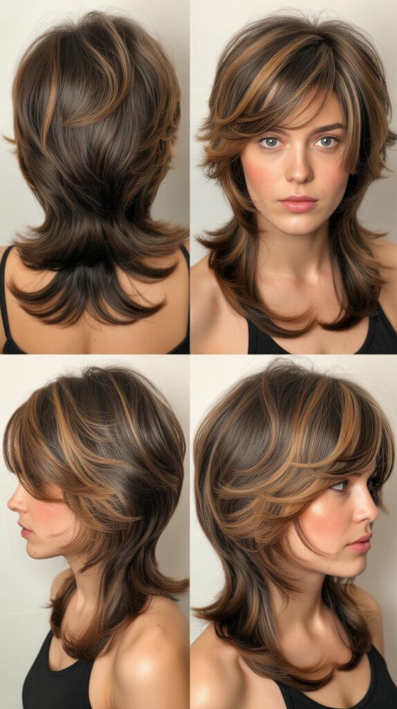 Voluminous Shag With Feathered Side Bangs