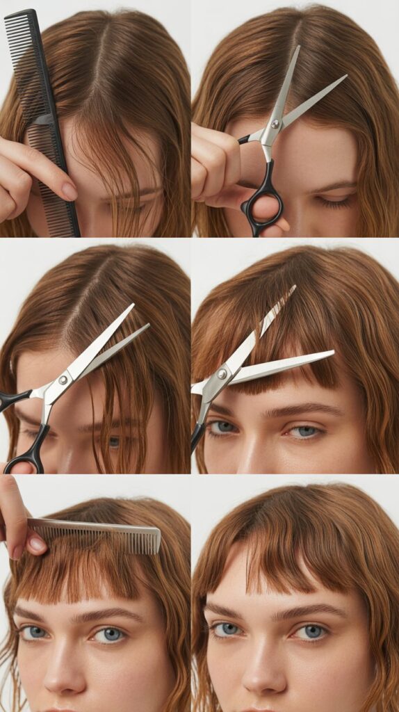 How to Cut Wispy Bangs at Home