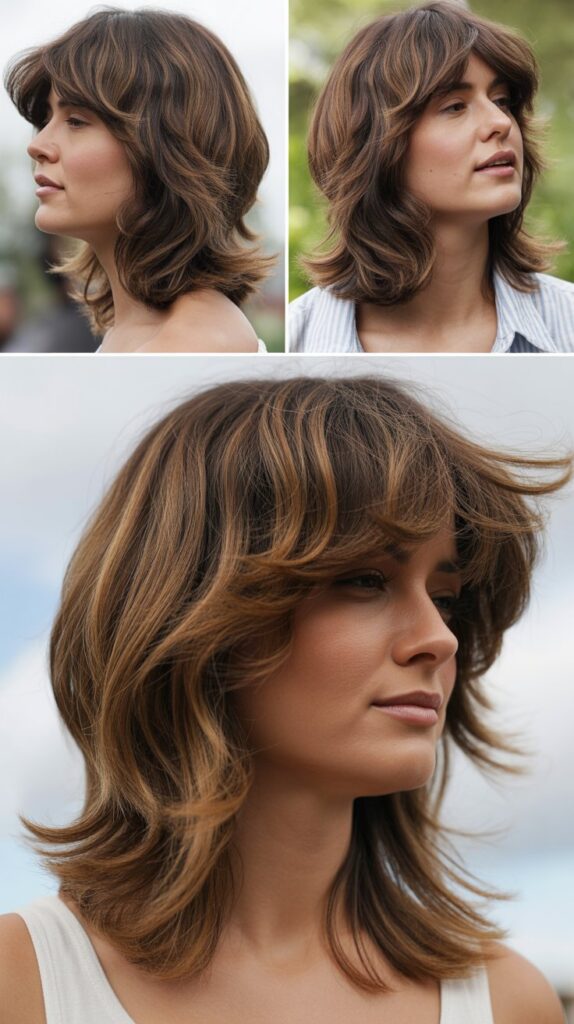 51 Best Haircuts for Thick Hair (Layered, Medium, Shoulder-Length) 12 Long Layered Shag