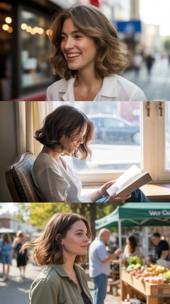 27 Everyday Medium-Length Hairstyles for Women That Are Low-Maintenance 17 Wavy Collarbone Cut with Hidden Layers