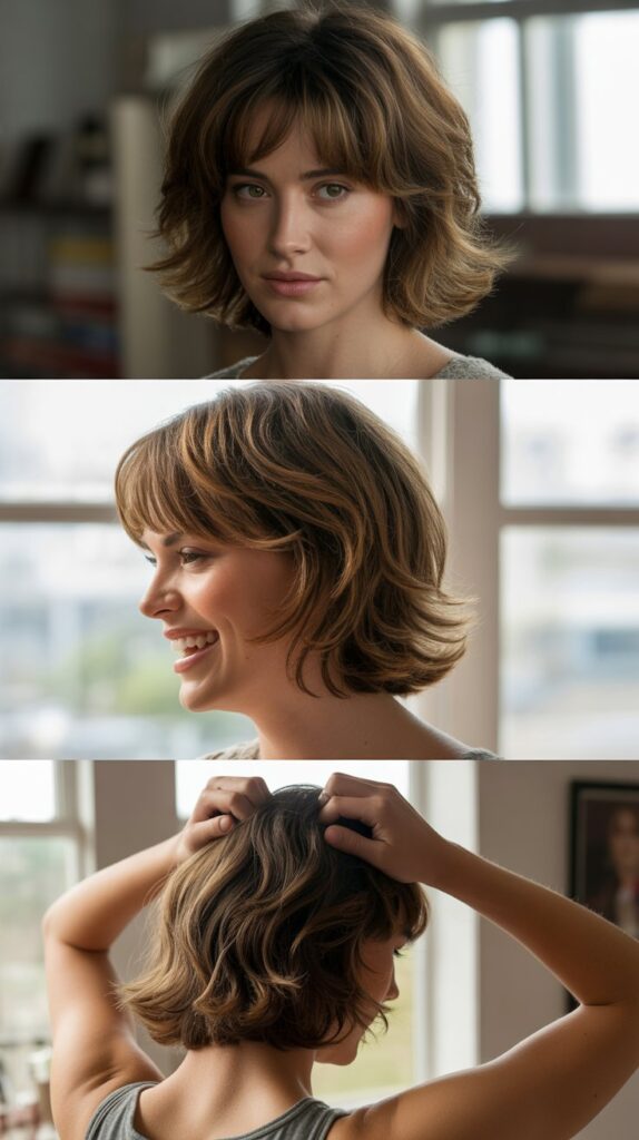 Medium Shag with Curtain Fringe