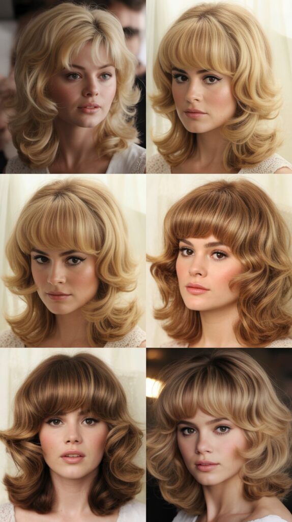 56 Medium-Length Hairstyles With Bangs for a Trendy Look 12 Bardot Bangs for Vintage Glamour