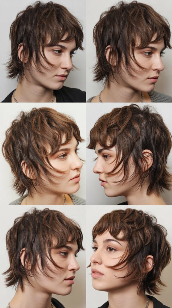 34 Gorgeous Medium-Length Hair With Bangs Ideas for a Modern Update 13 Razored Shag with Piecey Bangs