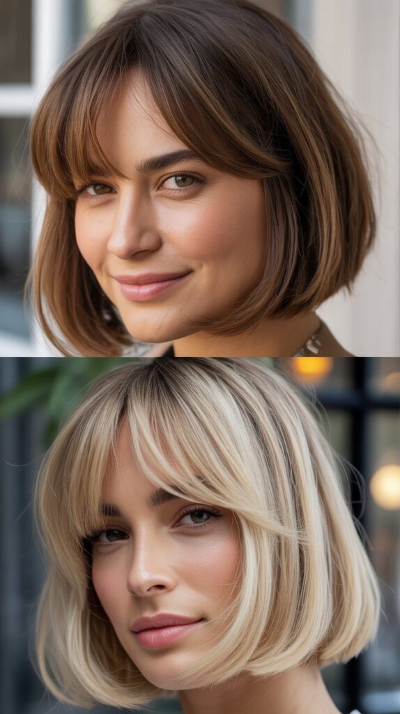 Long Bob with Peek-a-Boo Bangs