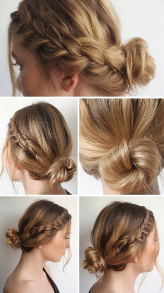 Braided Half-Up Bun