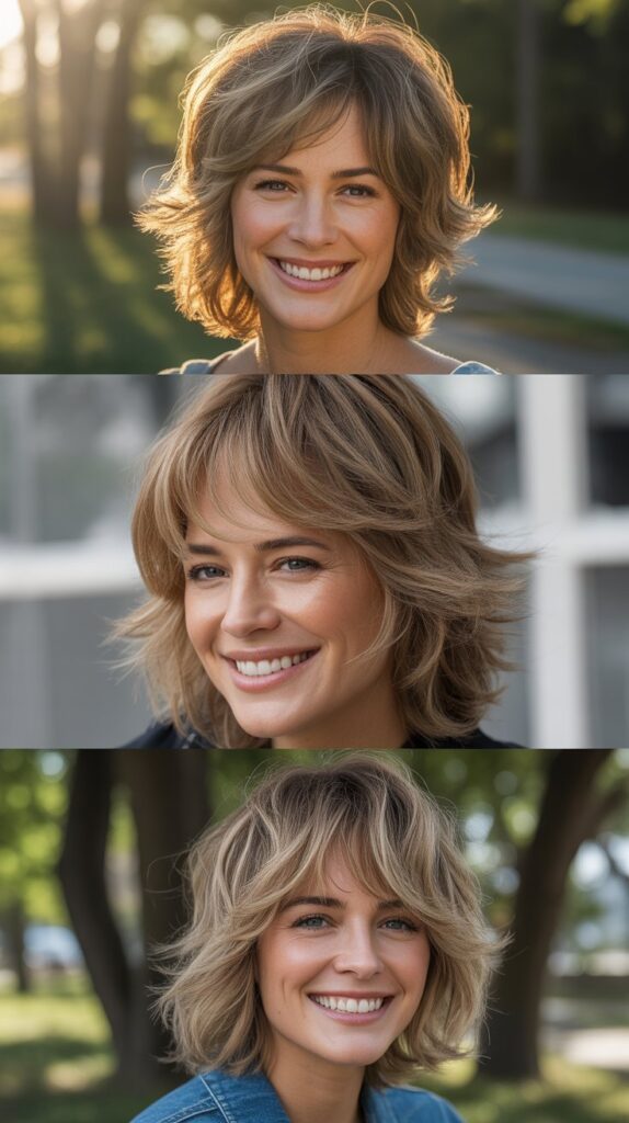 Textured Shag with Wispy Bangs