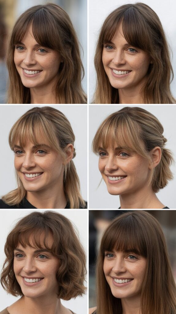 Long Fringe Bangs for Versatile Styling