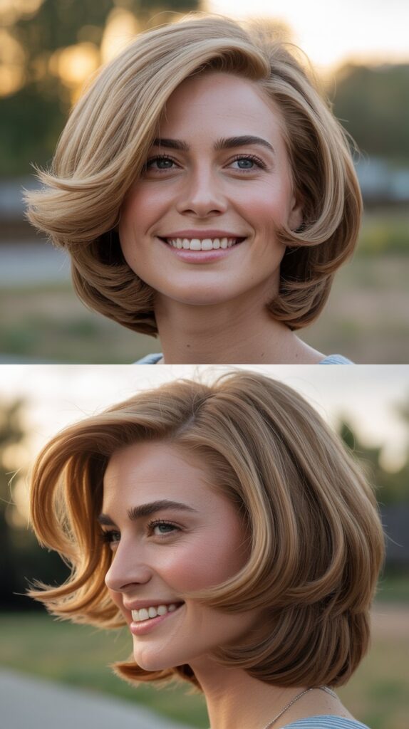 Long Bob With Feathered Front Layers