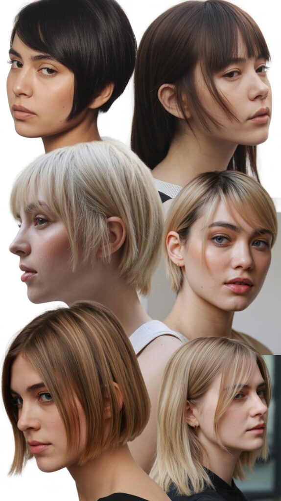 56 Medium-Length Hairstyles With Bangs for a Trendy Look 51 Angled Side-Swept Bangs