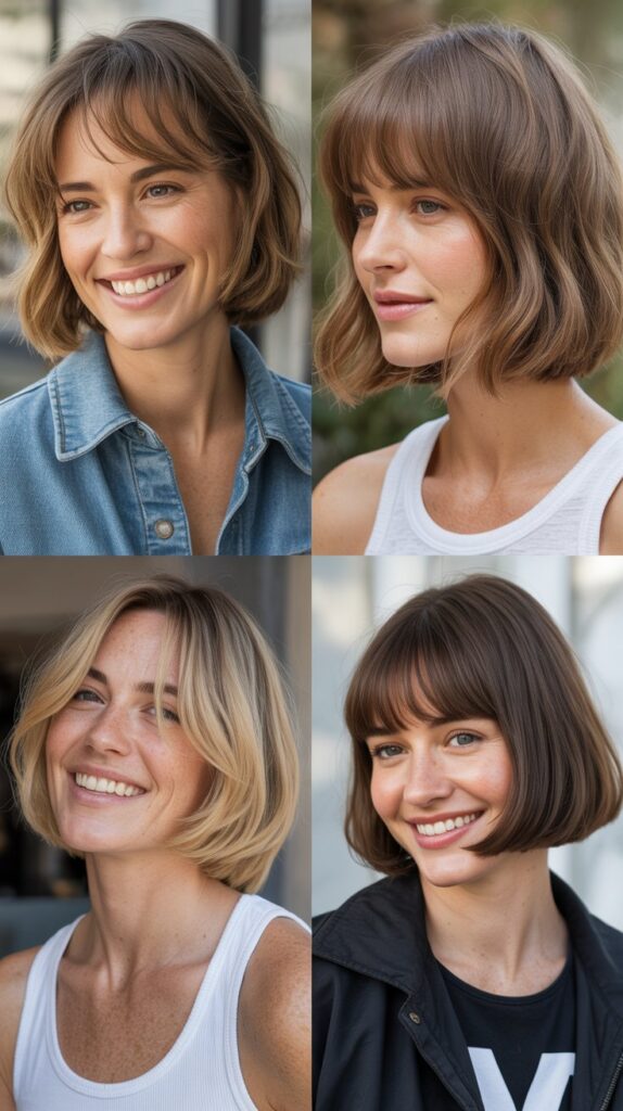 Casual Bob With Long Effortless Bangs