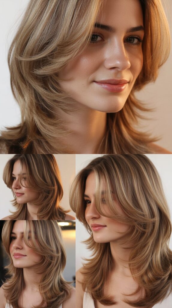 Soft Feathered Layers Around The Face