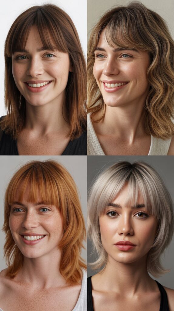 Long Bangs with Modern Mullet Variation