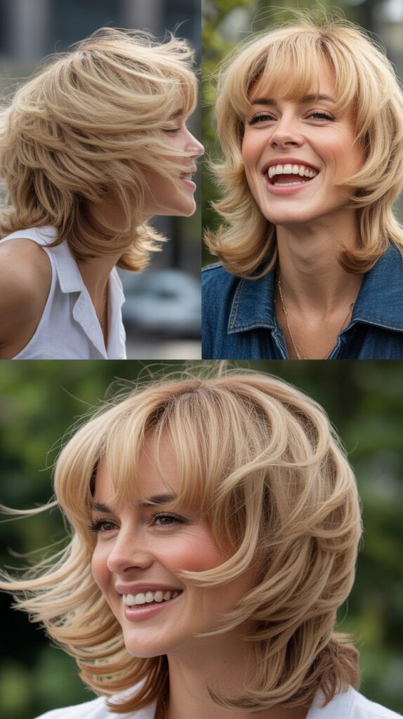 Bouncy Layers with Rounded Bangs