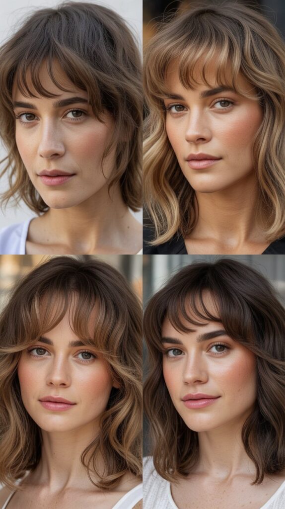 56 Medium-Length Hairstyles With Bangs for a Trendy Look 45 Wispy Baby Bangs