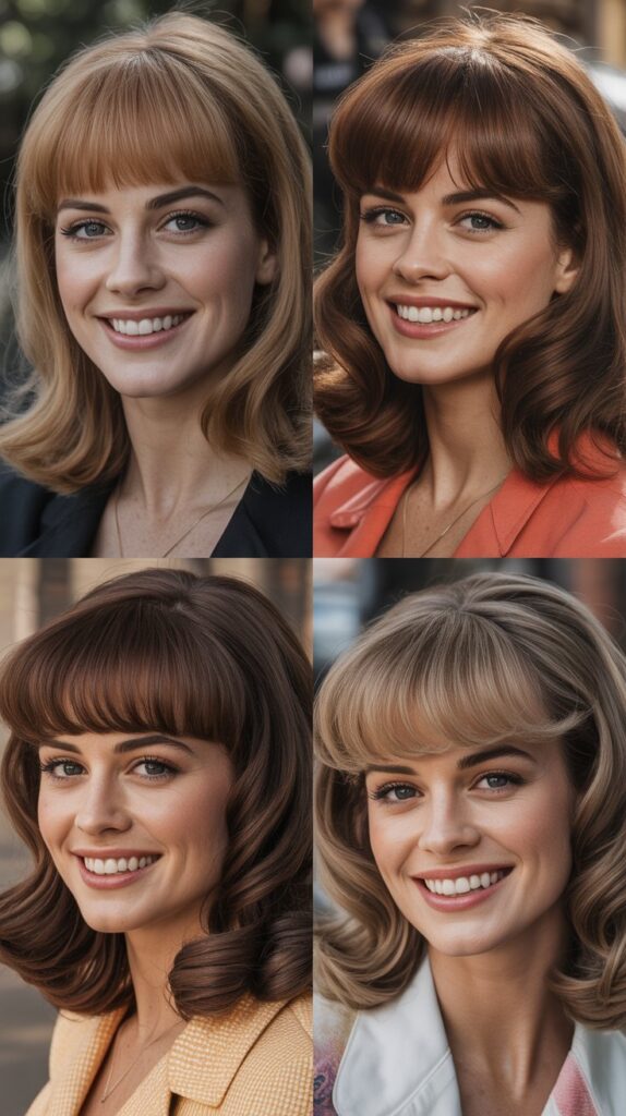 Retro-Inspired Heavy Bangs