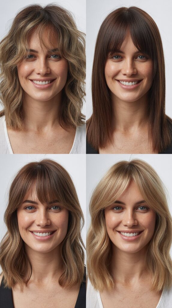 Wispy Curtain Bangs for Effortless Style