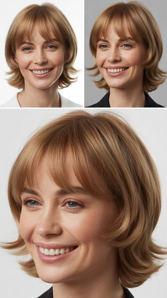 36 Medium-Length Hairstyles with Bangs for Thin Hair That Add Volume 28 Soft Shag with Brow-Length Bangs