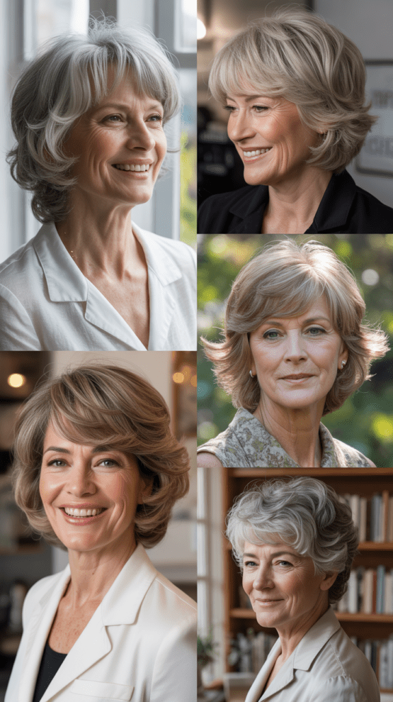  Side-Swept Bangs with Medium Layers