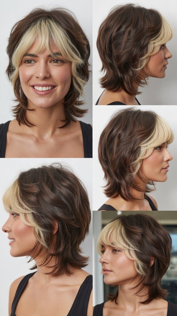 Shaggy Wolf Cut With Curtain Bangs