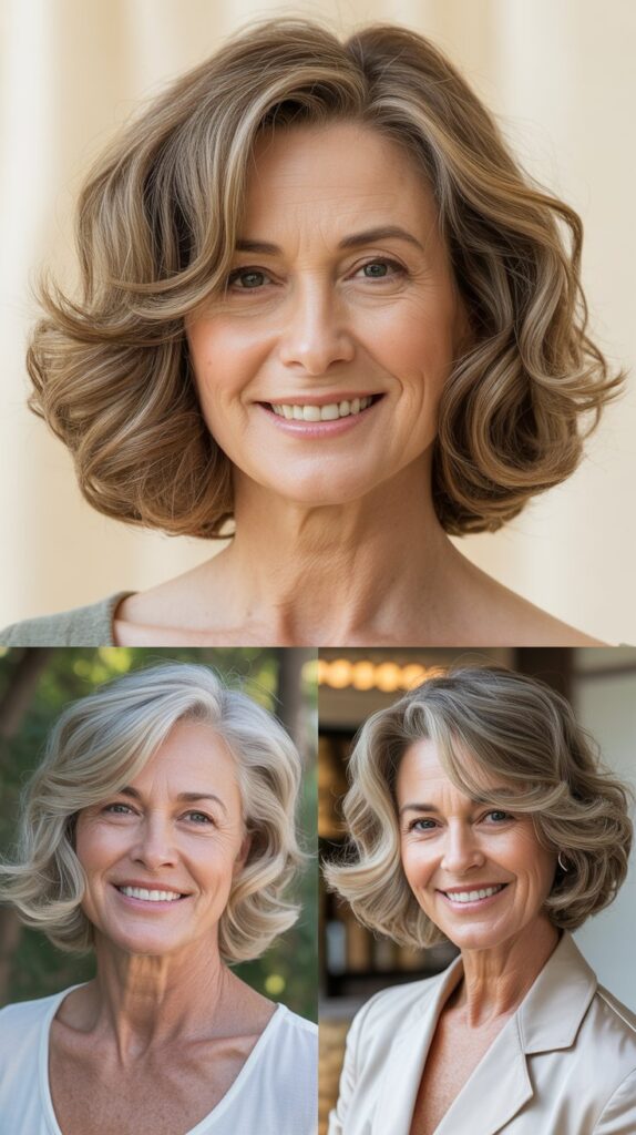 27 Short Bob Hairstyles for Women Over 50 with Fine Hair That Look Full 13 The Wavy Bob