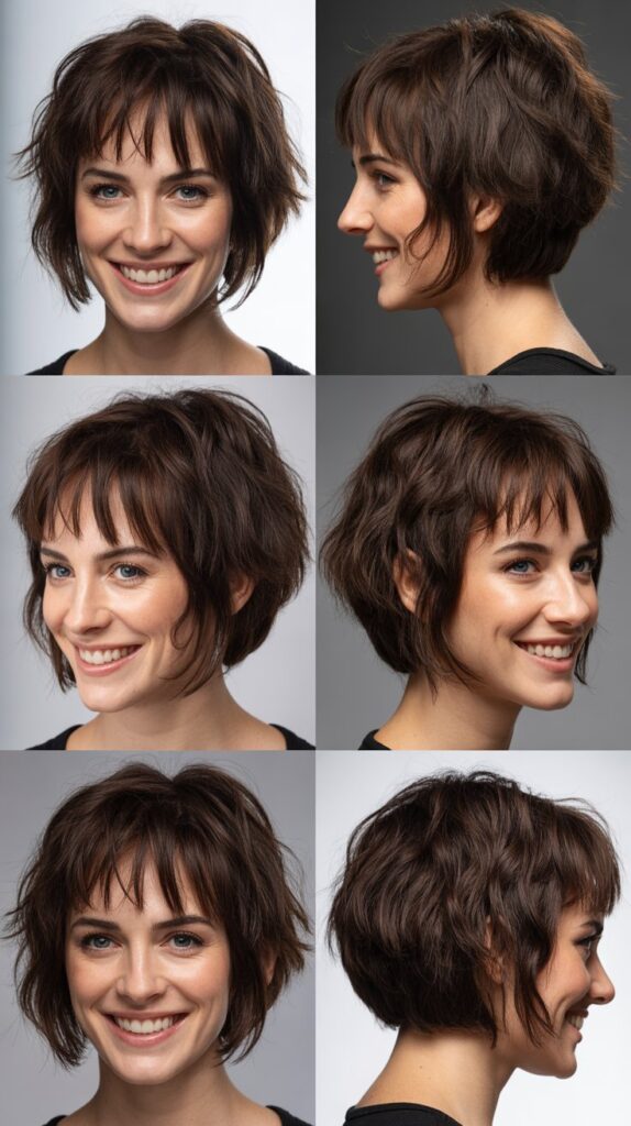 Textured Bob with Pieced-Out Bangs