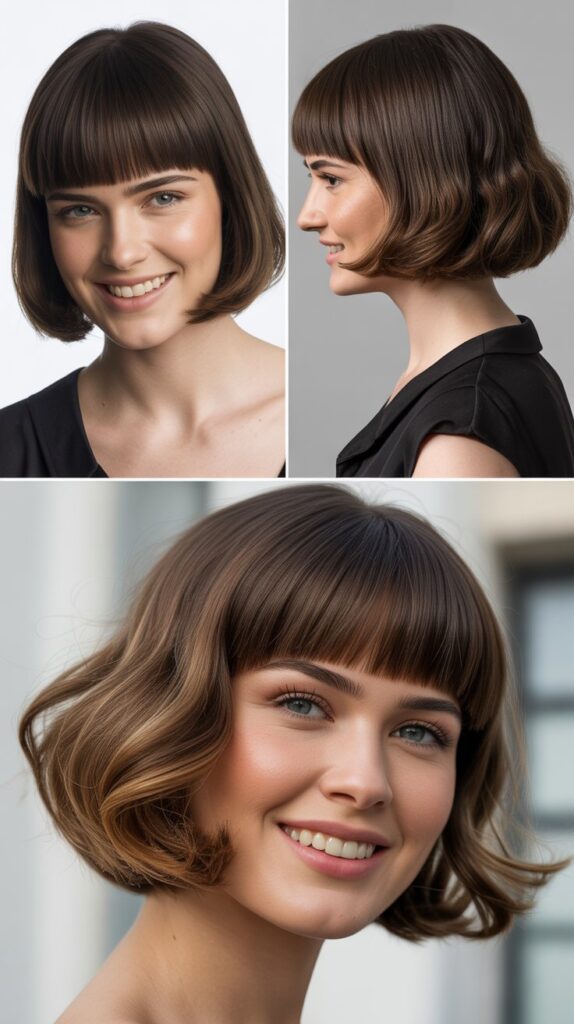 Stacked Bob With Full Bangs