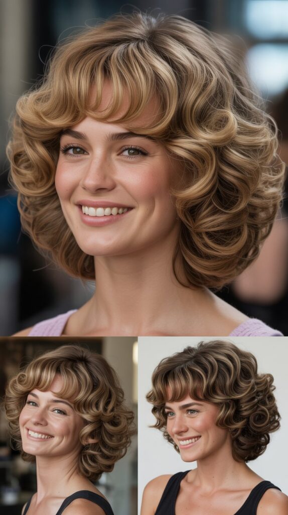 Bouncy Bob With Long Voluminous Bangs