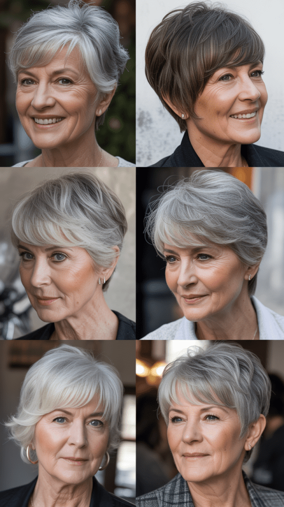 Angled Pixie with Long Bangs