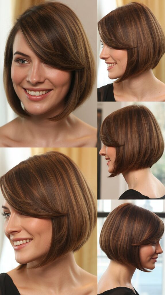 Long Bob with Deep Side-Swept Bangs