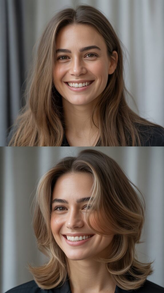 Subtle Face-Framing Layers For A Natural Look