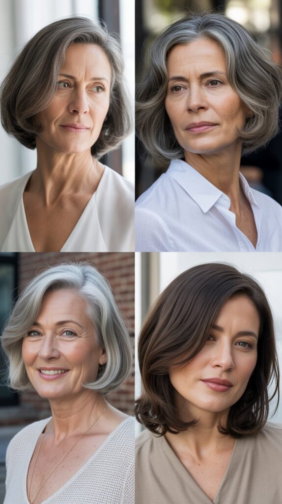 53 Most Flattering Hairstyles for Women Over 50 Right Now 45 Long Bob with Subtle Layers