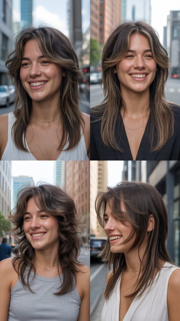 33 Best Long Haircuts With Flowy Front Layers 8 Piece-y Textured Layers