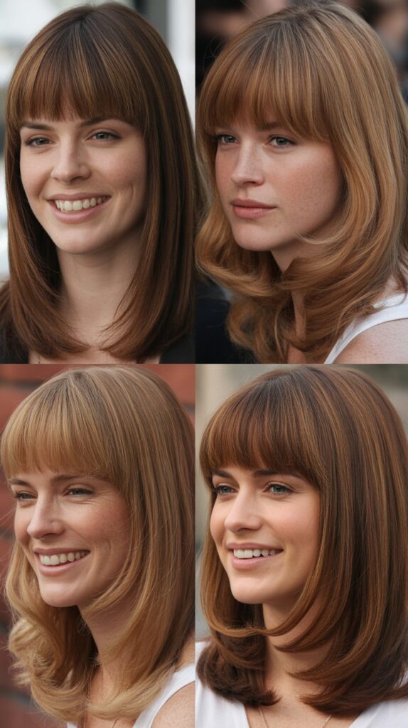 Heavy Bangs with Slide-Cut Layers