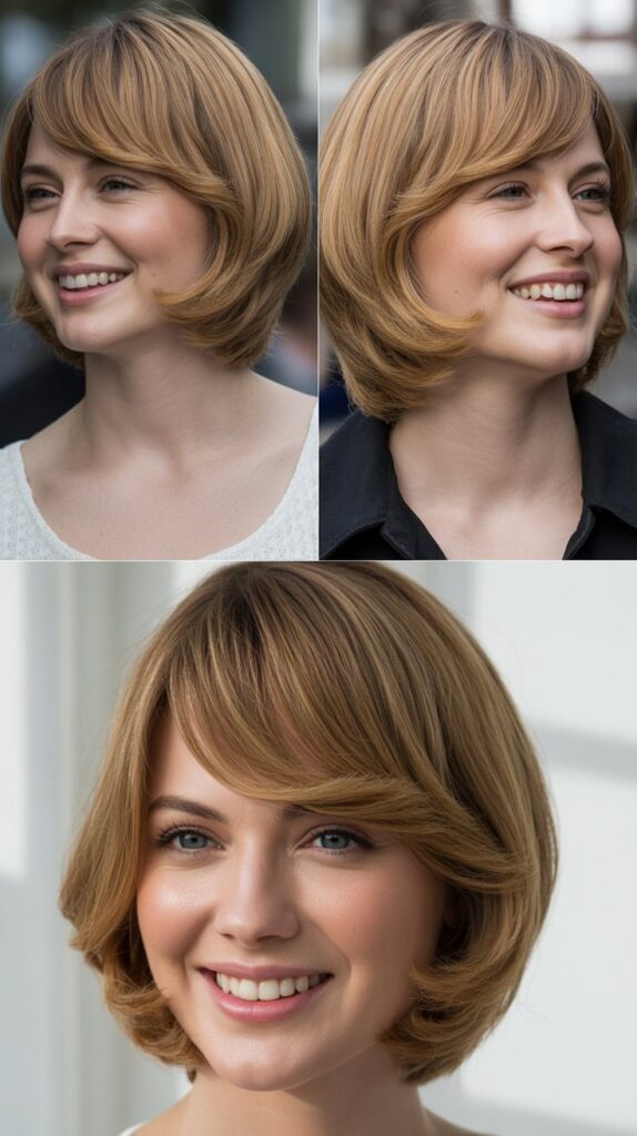 Curved Swooping Side Bangs