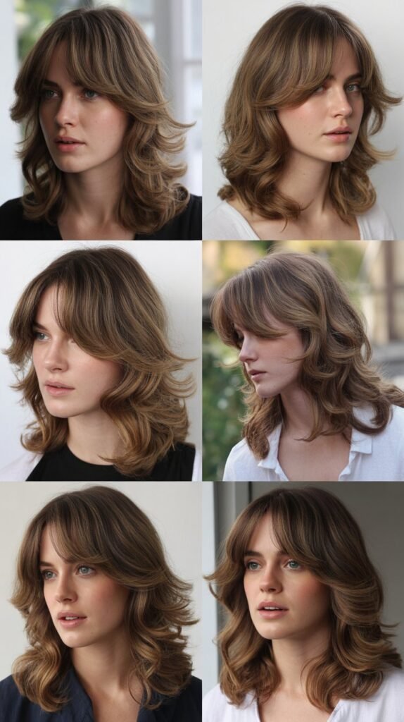 Long Curtain Bangs With Loose Waves