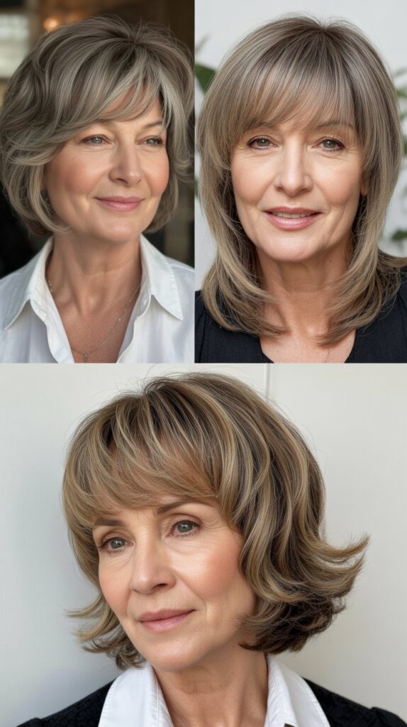 37 Wispy Bangs for Women Over 50 That Instantly Soften the Face 18 Wispy Bangs for Round Faces
