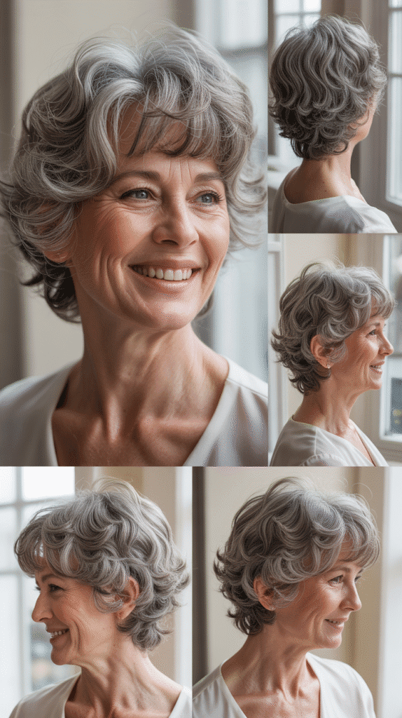 Curly Shag with Bangs