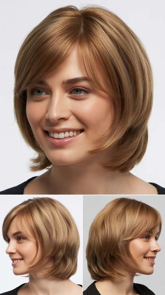 Layered Bob With Face-Framing Long Bangs